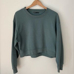 Zara cropped sweatshirt